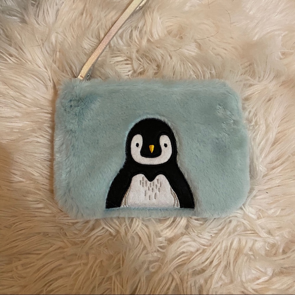 Penguin Fuzzy Wristlet
